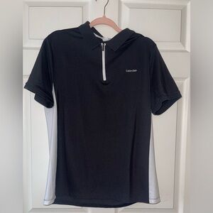 Calvin Klein Black and White Zip Collar Shirt